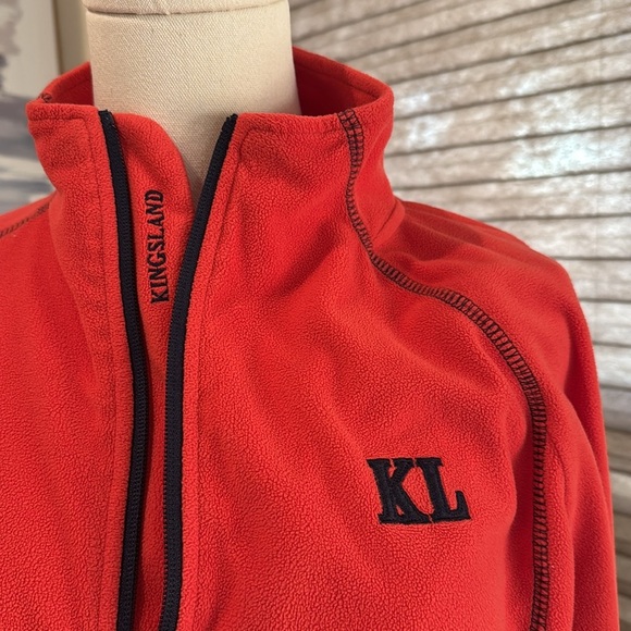 Kingsland Equestrian Lightweight Orange/Red Fleece Jacket. Size XL - Picture 2 of 6